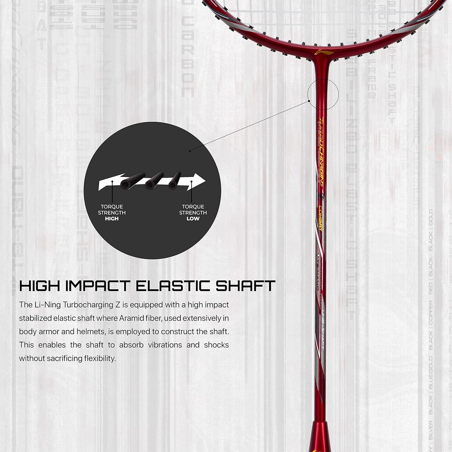 Li-Ning Turbo Charging Z Combat Carbon Fibre Unstrung Badminton Racquet With Cover | Intermediate | Dynamic Optimum Frame | Ultra Smasher | Maximum String Tension- 30lbs