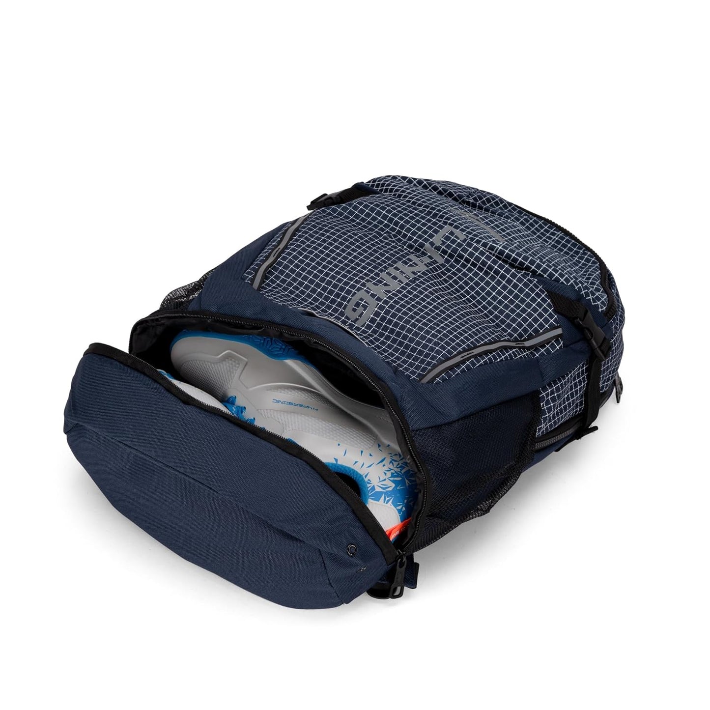 Li-Ning Gear Glide Backpack | 3 Compartments | Cushioned Straps and Back Panel | Perfect for Gym, Work & Everyday Activities | Durable Polyester Construction