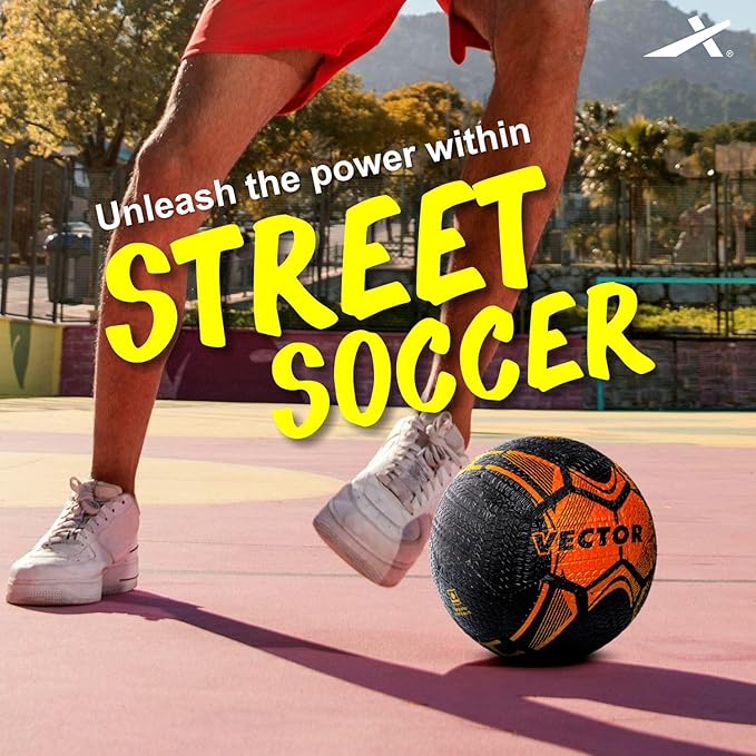Vector X Street Soccer Rubber Moulded Football Size-5