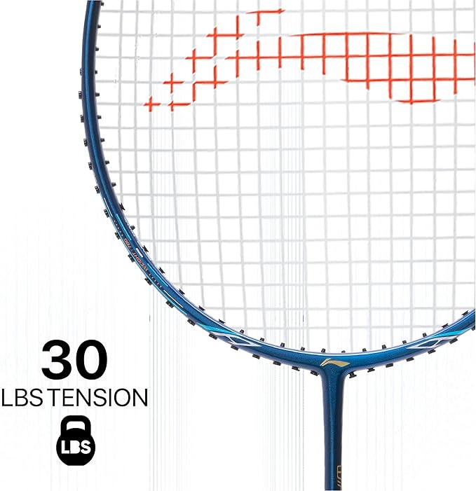 Li-Ning Wind Lite 800 II Carbon Fibre Badminton Strung Racket with Full Cover | For Intermediate | Dynamic Optimum Frame | Heavy Head | Maximum String Tension- 28lbs | Size: 78gm