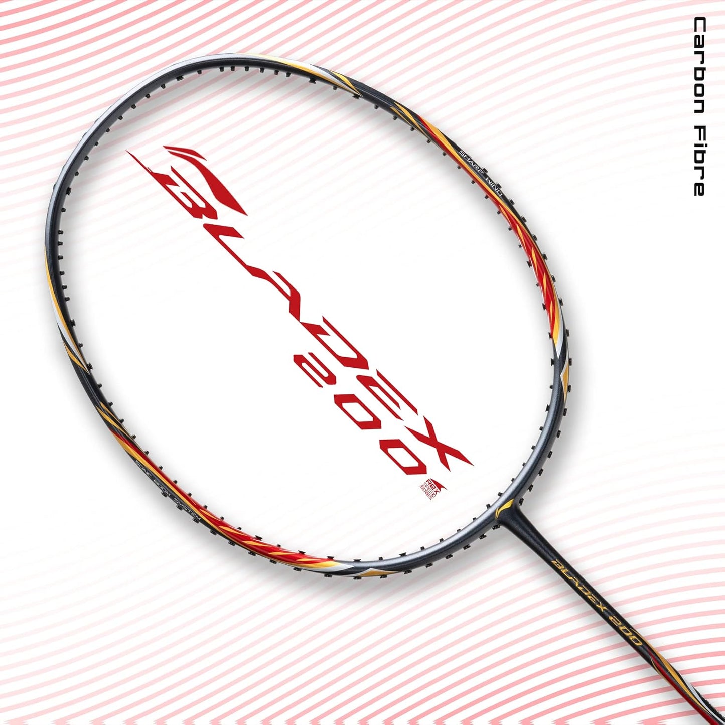 Li-Ning BladeX 200R Carbon Fibre Strung Badminton Racquet with Full Cover | For Professional | Light Head | Dynamic Optimum Frame | Maximum String Tension- 27lbs
