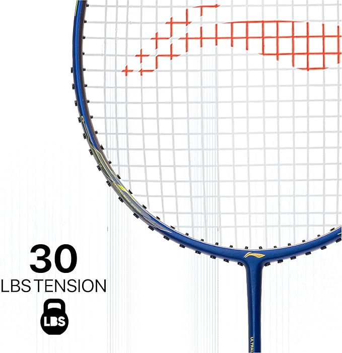 Li-Ning Wind Lite 700 II Carbon Fibre Badminton Strung Racket with Full Cover | For Intermediate | Dynamic Optimum Frame | Heavy Head | Maximum String Tension- 28lbs | Size: 77gm