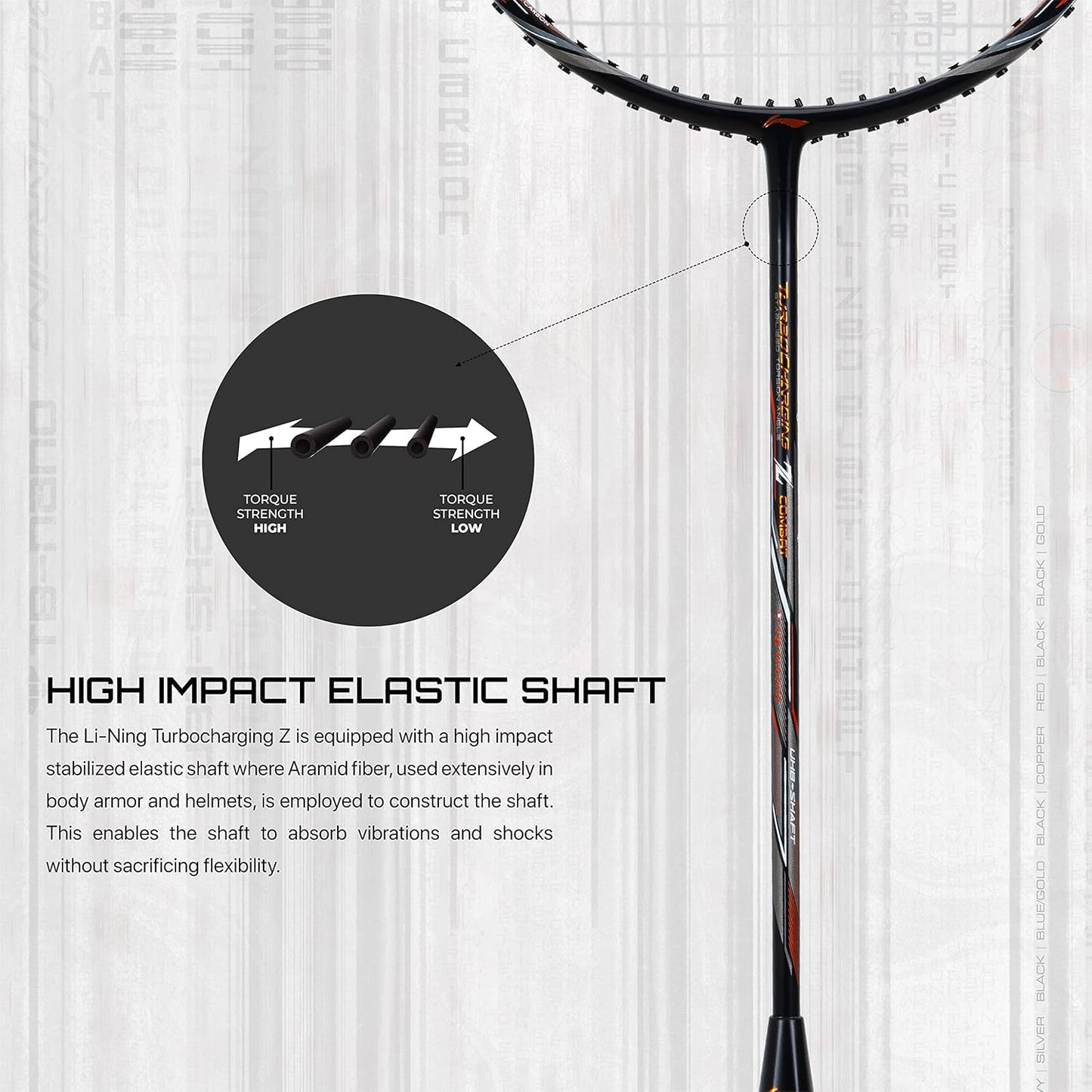 Li-Ning Turbo Charging Z Combat Carbon Fibre Unstrung Badminton Racquet With Cover | Intermediate | Dynamic Optimum Frame | Ultra Smasher | Maximum String Tension- 30lbs