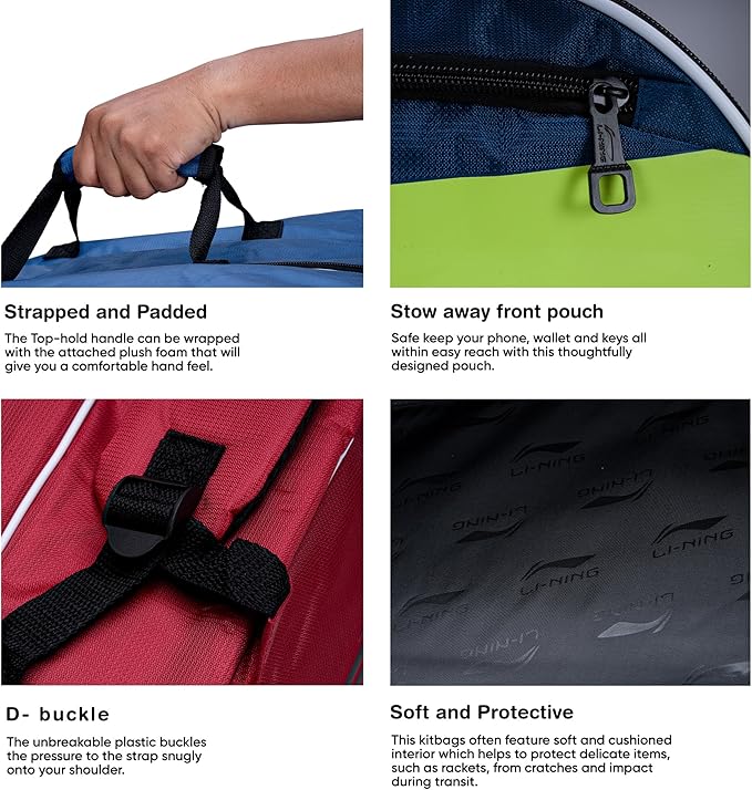 Li-Ning Blaze Triple Zipper Polyester Badminton Kit Bag