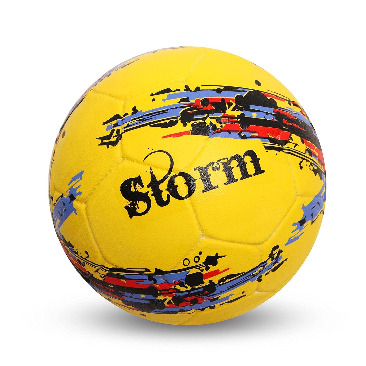 Nivia Storm Football (Yellow, Size 5) | Rubberized Moulded | Hard Ground Without Grass | Traning | Soccer Ball