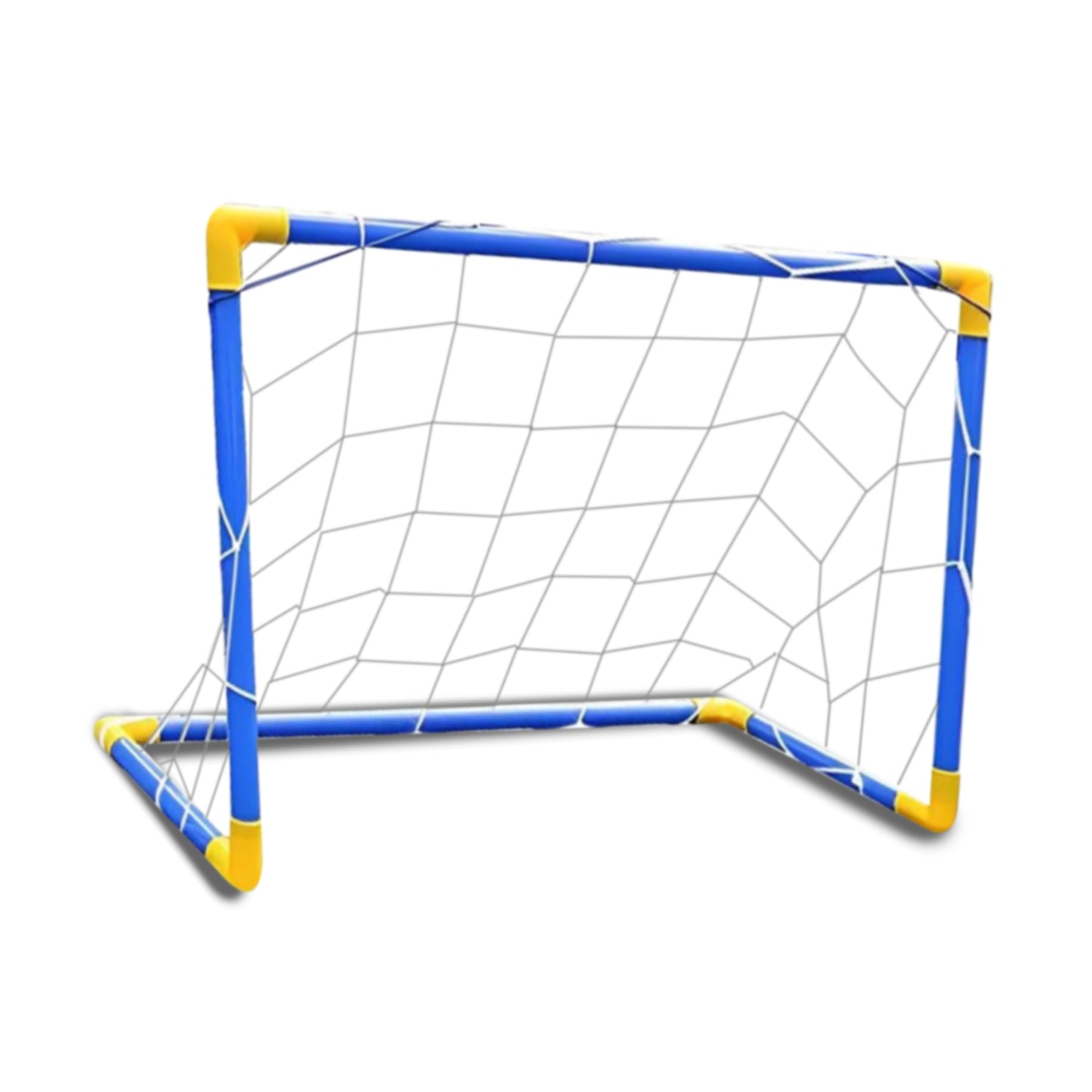 FUNFY Football/Soccer Goal Post Set | Plastic | Contains Pump, Goal Post And Football | Features 2.8 cm Diameter Pipes, 3 cm Diameter Joints For Sturdy Construction | For Kids
