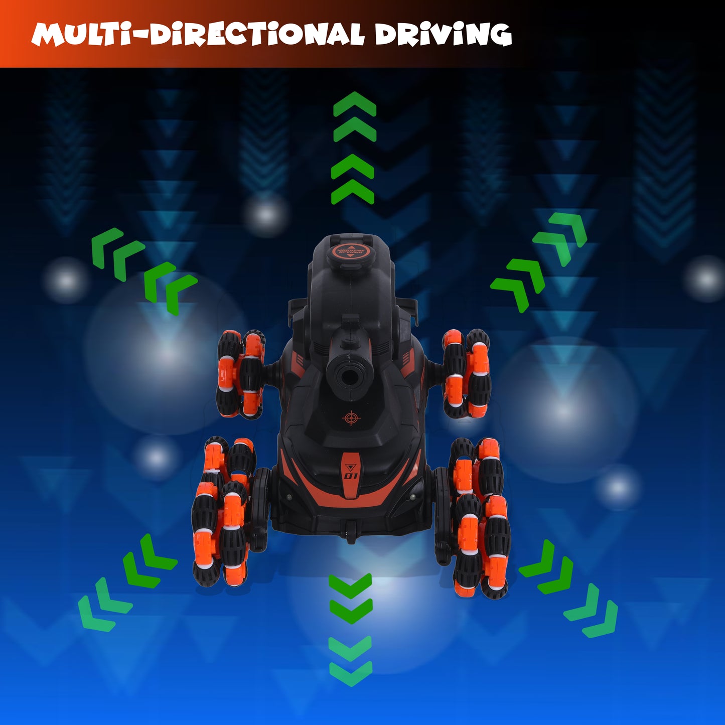 FUNFY 1:16 Scale 6 Wheels Climbing and Shooting Stunt RC Car | Black | With 6 Wheels for 45 Degree Drive, fog Effect, Obstacle Crossing, 4WD and Rechargeable Battery for Kids and Gifting