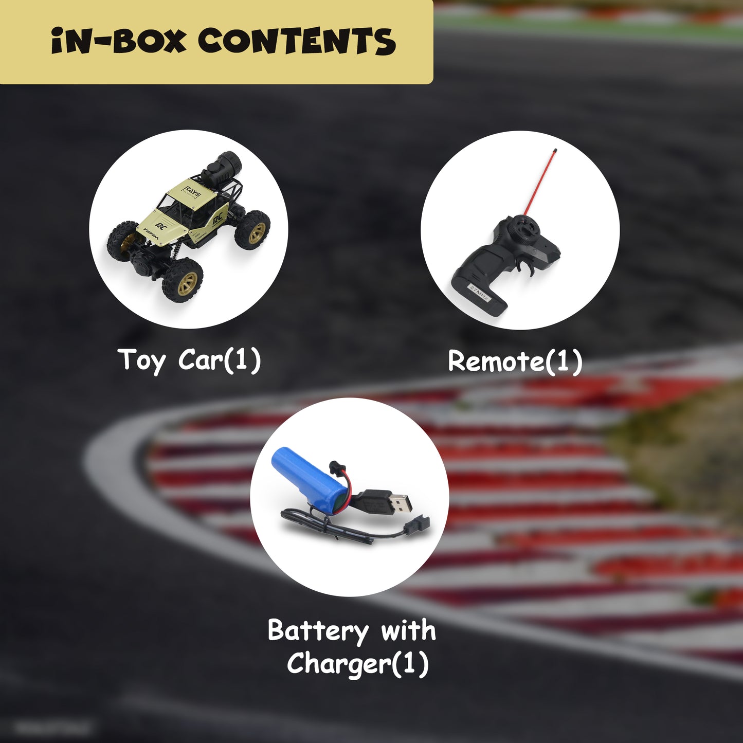 FUNFY 1:18 Rock Crawler RC Toy Car With 4WD | Black | With 4 Soft Suspensions, Dual Motor, Lightning Mist Spray, Better gripping Tyres, Aluminium Body and Rechargeable Battery |For Kids Gift