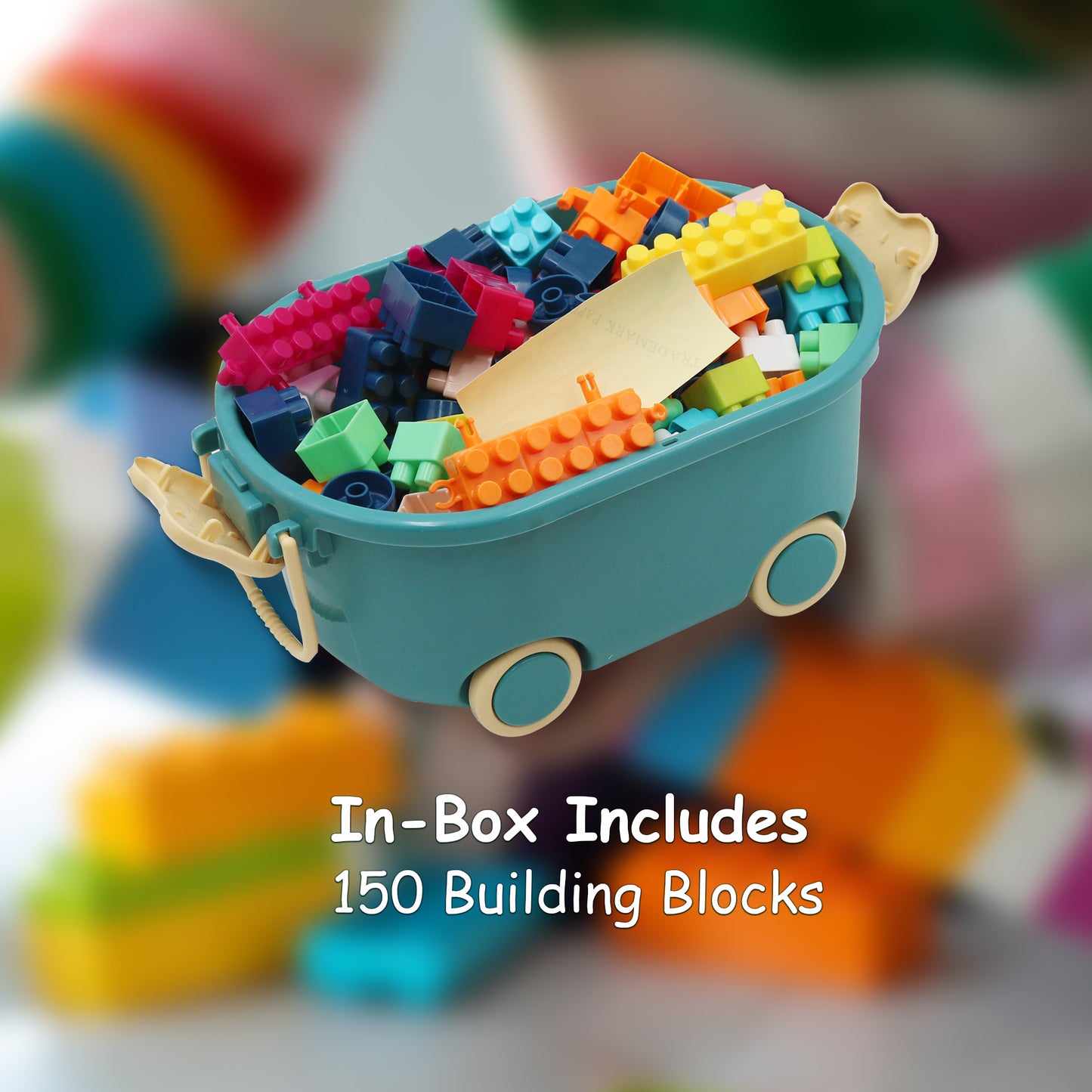 FUNFY 150-Pieces Building Block Set with Convenient Storage Box | Made of Food Grade Material | Multicolor | Endless Creative Possibilities and Easy Organization | Preschool Toys for Kids