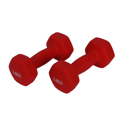 Endless Neoprene Coated Fixed Dumbbell for Gym Exercises | Material: Iron with Vinyl Coat | Weights for Women and Men | Colour: Multicoloured