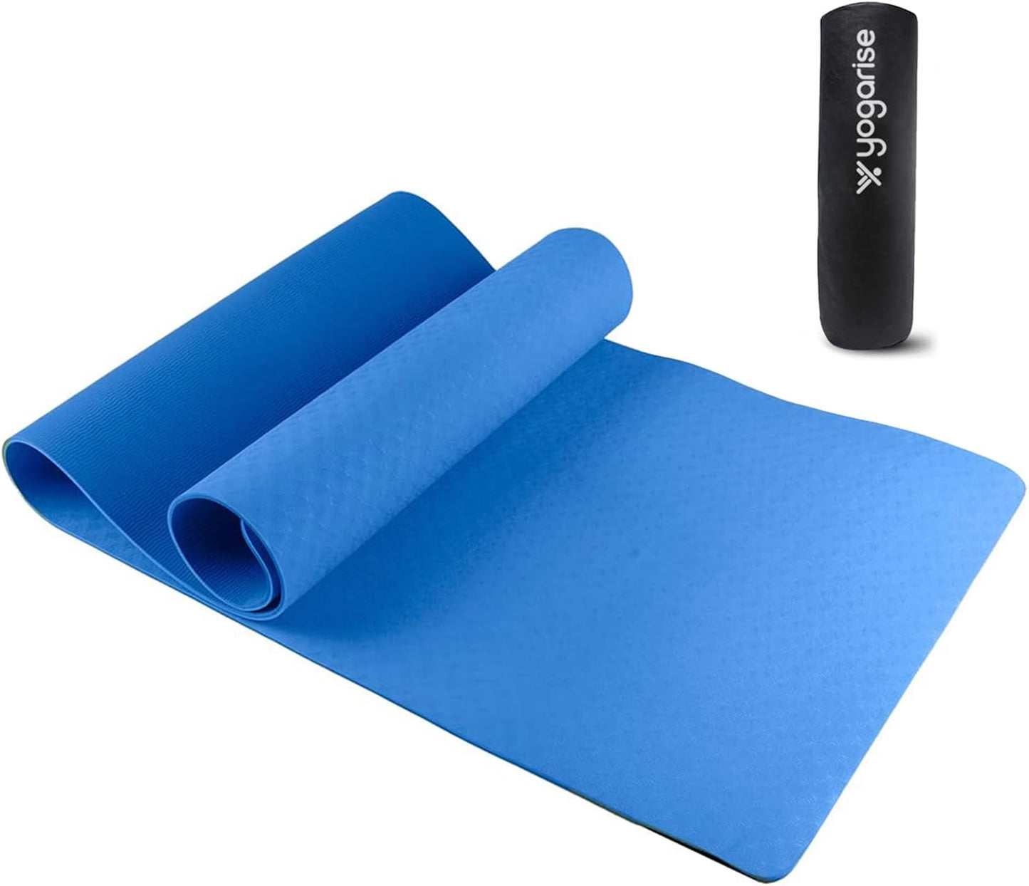 Yogarise Anti-Skid Yoga Mat with Carry Bag & Strap For Home Gym & Outdoor Workout, Water-Resistant, Soft, Easy to Fold