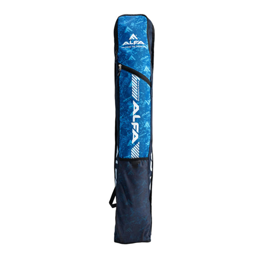 ALFA Storm Hockey Bag for Two Sticks | Color : Multicolor |Size : Adjustable |Material : Polyester | Lightweight and Durable | Spacious Main Compartment | Zipper Pocket for Accessories | Jali Pocket for Organization