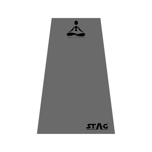 STAG YOGA MANTRA PLAIN GREY MAT WITH BAG - Grey, 6MM