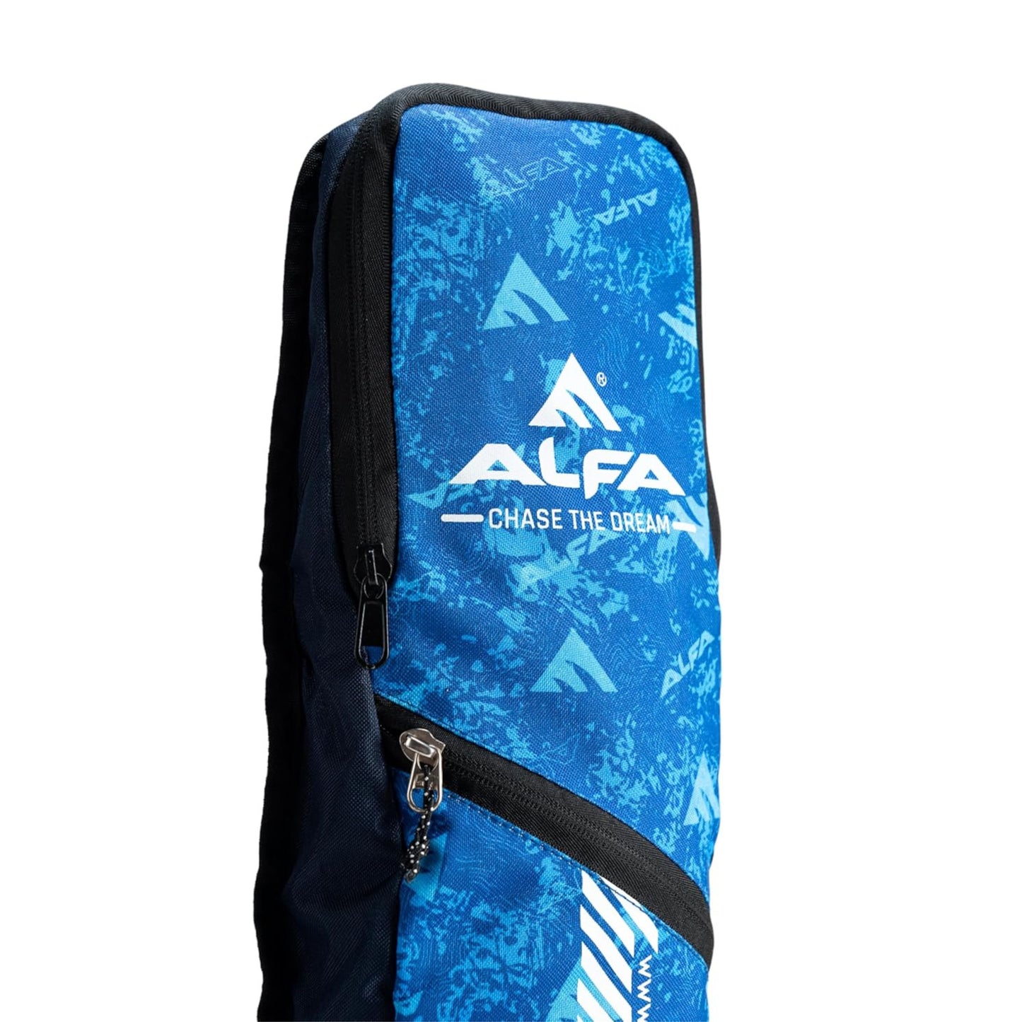 ALFA Storm Hockey Bag for Two Sticks | Color : Multicolor |Size : Adjustable |Material : Polyester | Lightweight and Durable | Spacious Main Compartment | Zipper Pocket for Accessories | Jali Pocket for Organization