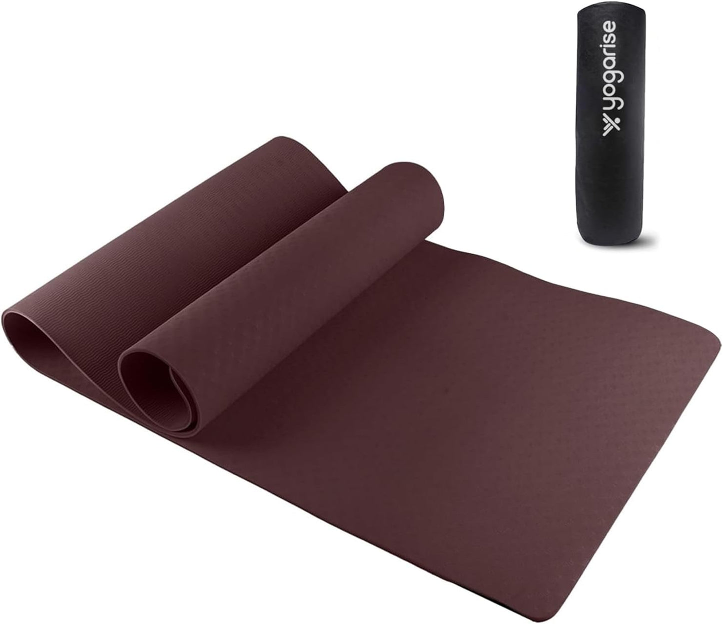 Yogarise Anti-Skid Yoga Mat with Carry Bag & Strap For Home Gym & Outdoor Workout, Water-Resistant, Soft, Easy to Fold