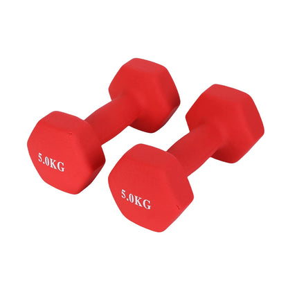 Endless Neoprene Coated Fixed Dumbbell for Gym Exercises | Material: Iron with Vinyl Coat | Weights for Women and Men | Colour: Multicoloured