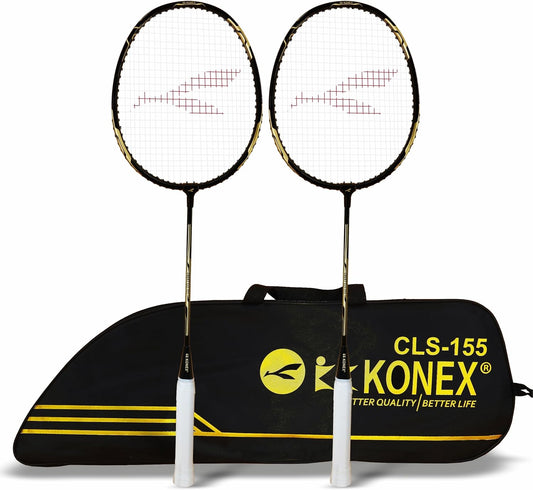 Konex Badminton Rackets with 1 Full Cover, Pack of 2