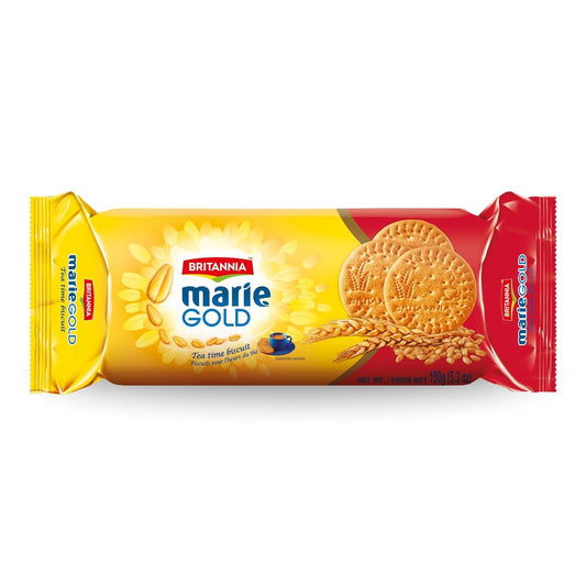 Britannia Marie Gold Cookies (600g) | Crispy Tea Time Snack - Delicious Grocery Cookies (Pack of 1)