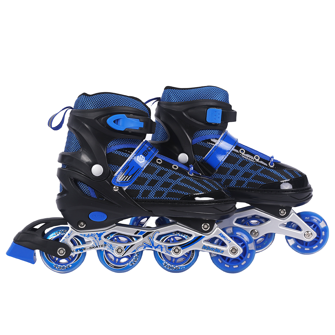 Endless EL1025 Inline Adjustable Skates | Aluminium Chassis and 70 mm PU Wheels | Front Wheel Flash, ABEC 7 Bearings | In-Outdoor