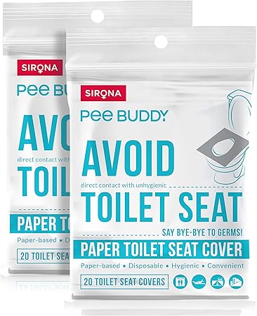 Sirona Pee Buddy toilet seat cover packaging on a white background