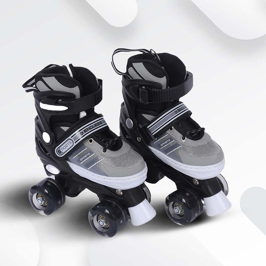 Endless EL1029 Adjustable Roller Skates for 3 to 6 Years | Strong Chassis and 70 mm PU Four Flashing Wheels | ABEC 7 Bearings | Indoor and Outdoor