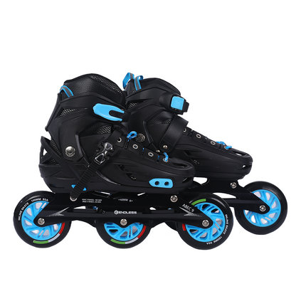 Endless EL1033 Inline Adjustable Skates for 6 to 12 Years | Aluminium Chassis and 100 mm PU Three Wheels | With ABEC 9 Bearings | Indoor and Outdoor