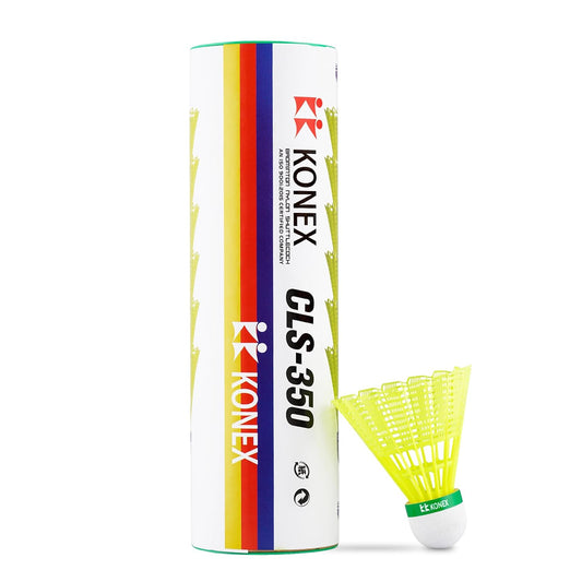 Konex Nylon Shuttlecock | Stable Flight & Fast Recovery (Yellow, Pack of 6)