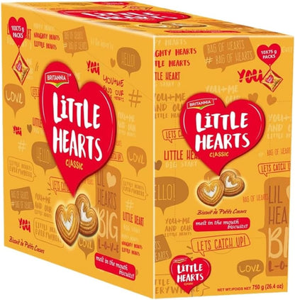 Britannia Little Hearts Biscuits 26.4oz (750g) | Soft and Delicious Biscuits - Kids Favorite Cookies (Pack of 1)
