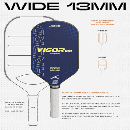 Hundred Vigor 100 USA Approved Pickleball Paddle | 13mm Core | Power Play | Free Bag Included
