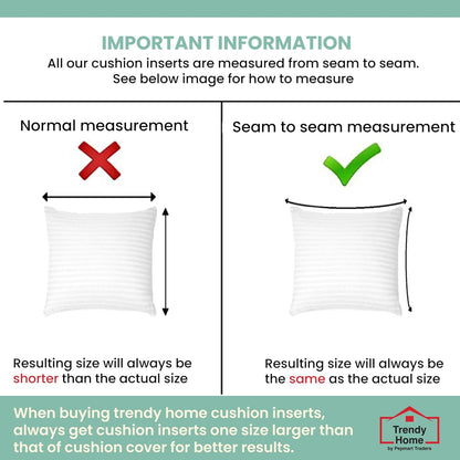 Trendy Home 20x20 Throw Pillow Insert (Set of 2, White) Bed and Couch Pillows Stuffer Hypoallergenic, Decorative Home Indoor Outdoor Sofa Pillow Filler (Machine Wash, 2 Pack)