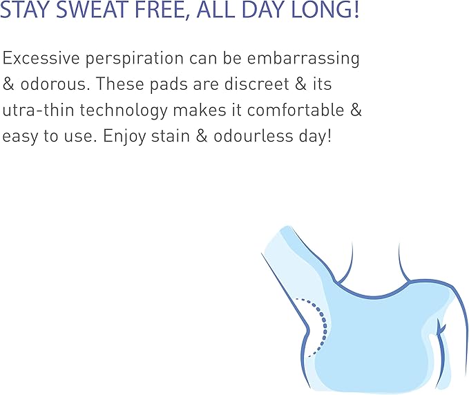 Product advertisement for undergarment with text about sweat management and comfort.