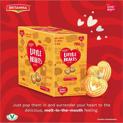 Britannia Little Hearts Biscuits 26.4oz (750g) | Soft and Delicious Biscuits - Kids Favorite Cookies (Pack of 1)
