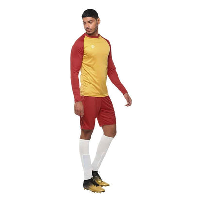 Nivia Destroyer Football Jersey Set for Men Full Sleeve (Large, Yellow/Red) | 5088L4