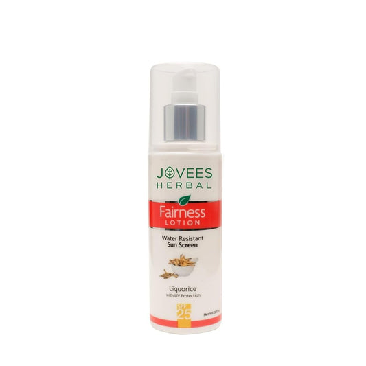 Jovees Herbal Sunscreen Fairness SPF 25 Lotion (200ml) Light Weight, Non Greasy, Quick Absorbing | Protects from Tanning & Uneven Skin Tone | for Oily & Sensitive Skin