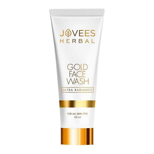 Jovees Ultra Radiance Gold Face Wash (100ml) Gives Nourished & Hydrated Skin | Reduce Dark Spot And Improves Skin Texture | Anti - Ageing For All Skin Types | Daisy Flower & Beet Root Extract