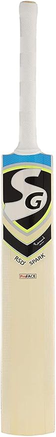 SG RSD Spark Cricket Bat for Mens and Boys (Beige, Size -4) | Material: Kashmir Willow | Lightweight | Free Cover | Ready to Play | for Intermediate Player | Ideal for Leather Ball | Grade 1