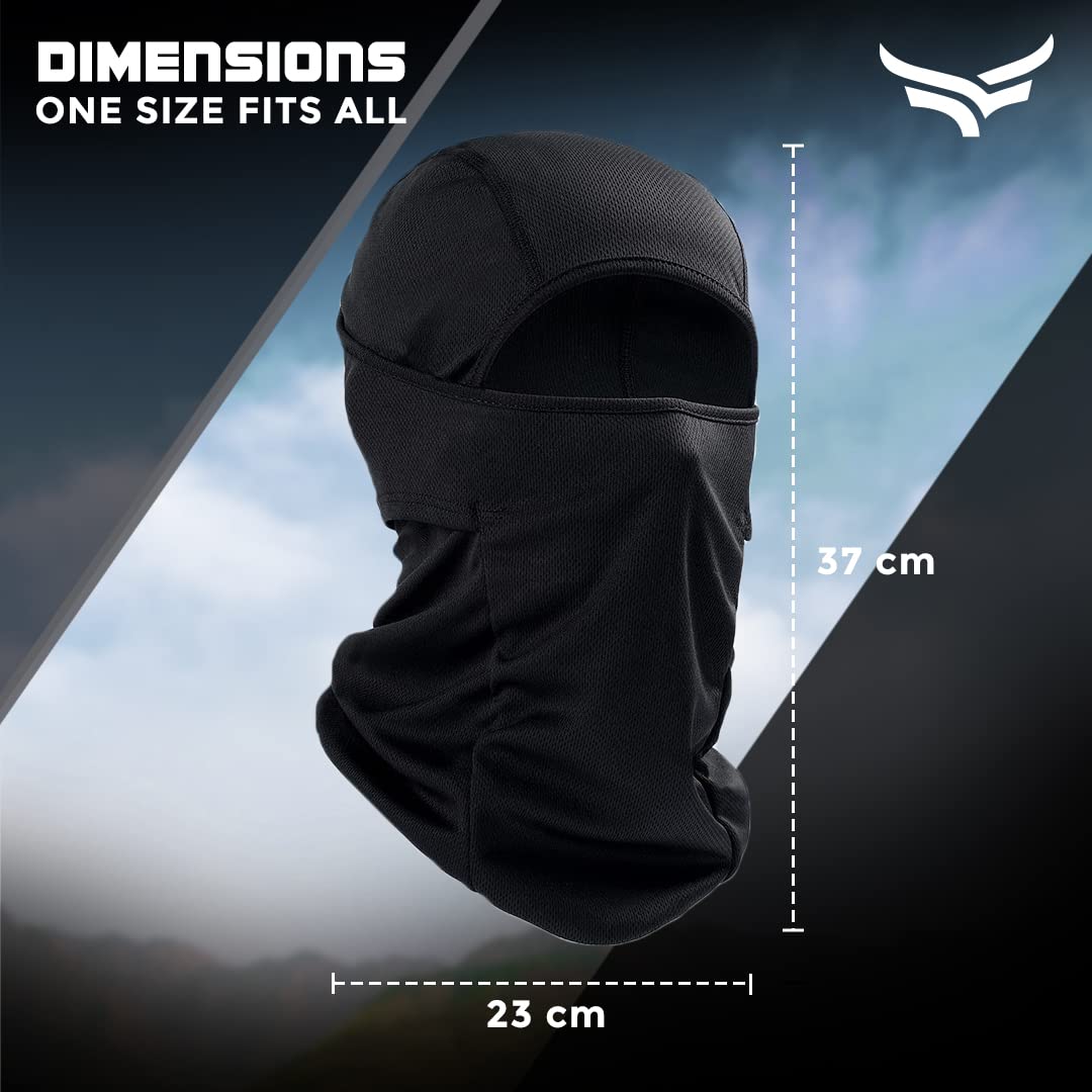XTRIM Face Mask for Men and Women, Balaclava for Bike Riding, UV-Protected Full Face Mask, Breathable Helmet Liner, Sweat Absorbing, Odour-Free, Sun & Dust Protection
