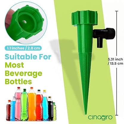 Cinagro (Pack of 6) Drip Irrigation kit for Home Garden, Self-Watering Spikes, Drip Spikes for Plants, Home Garden, Automatic Plant Watering Devices
