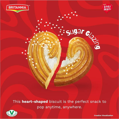 Britannia Little Hearts Biscuits 26.4oz (750g) | Soft and Delicious Biscuits - Kids Favorite Cookies (Pack of 1)