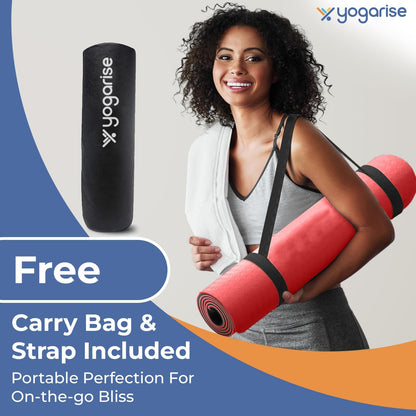 Yogarise TPE Yoga Mat bi color 8 mm RED+BLACK