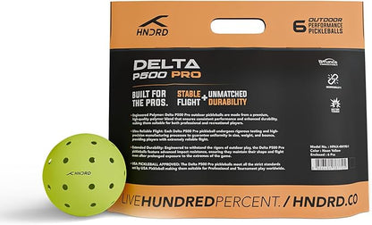Hundred Delta Pro Pickleball Balls | Pack of 4 | USA Pickleball Approved | Hole Design | Tournament Ball