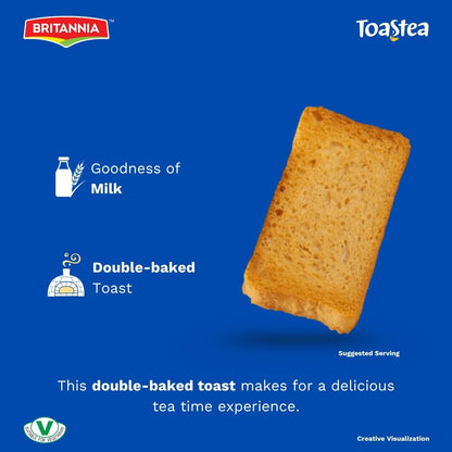 Britannia Milk Rusk with the Goodness of Milk Super Saver Pack - 1.12 Kg (4x280g)
