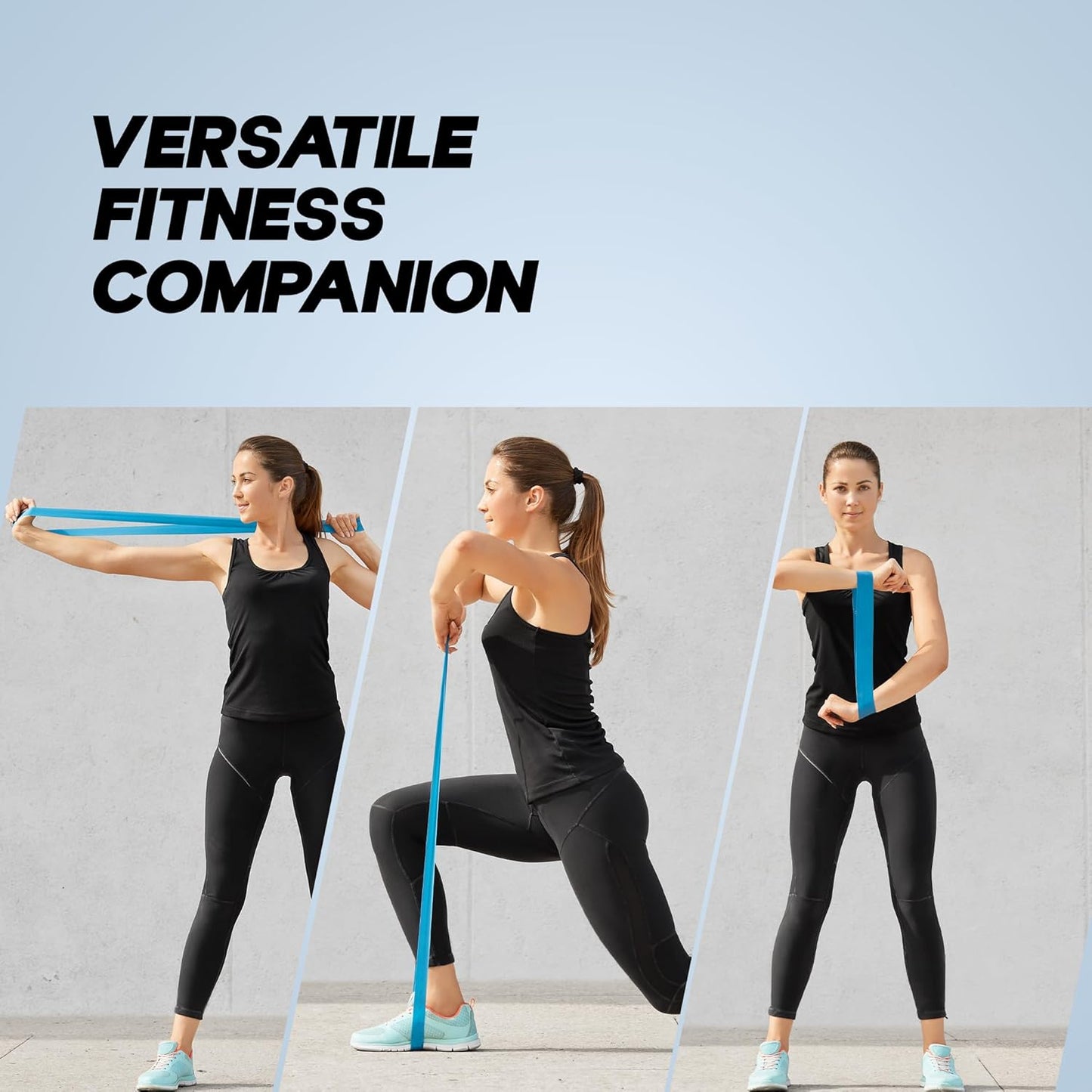 KONEX Resistance Bands for Toning Exercise | Stretch Band for Gym & Home Workouts (Multi Color, Set of 5)