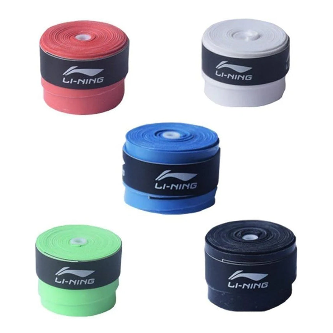 Li-Ning GP-20 Overgrip Badminton Racket Grip - Assorted (Pack of 5) Outdoor Tape Handle Antiskid Badminton Accessories Racquet Band Grips Protector