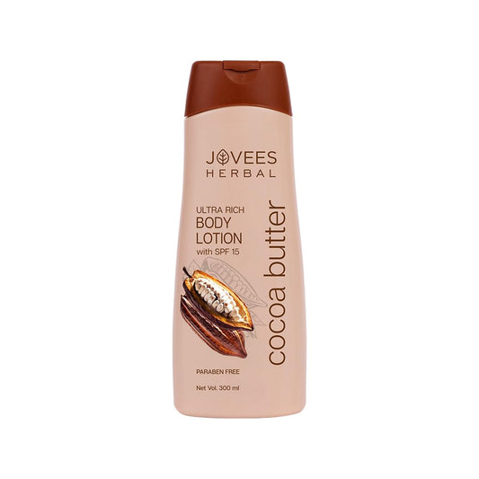 Jovees Cocoa Butter Hand & Body Lotion Ultra Rich (300ml) Hydrate | Glow skin | Anti - ageing | Paraben and Alcohol Free | Avocado | Wheat Germ Oil | Daily Use | All Skin Types