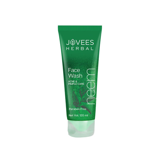 Jovees Herbal Neem Face Wash With Neem & Tea Tree Extracts (120ml) For Oily & Acne Prone Skin | Deep Cleansing | Oil Control | Remove Impurities | Prevents Pimples | All Type Skin | For Men & Women