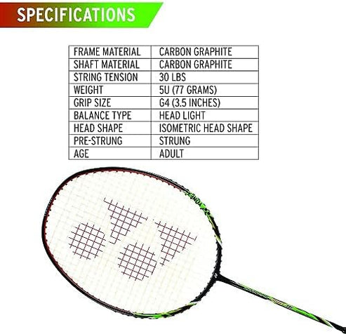 YONEX Zr 100 Light Aluminium Badminton Racquet - Lightweight Design | High-Performance Racket for Precision Play