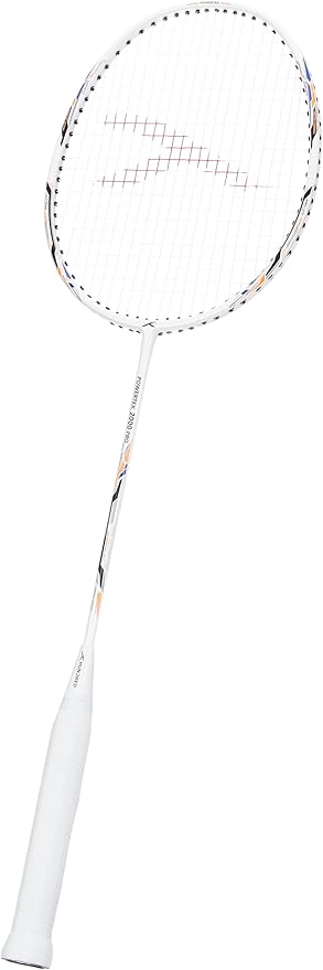 HUNDRED Powertek 2000 PRO Badminton Racquet with Full Cover | Strung | Material: Graphite | For Intermediate Players