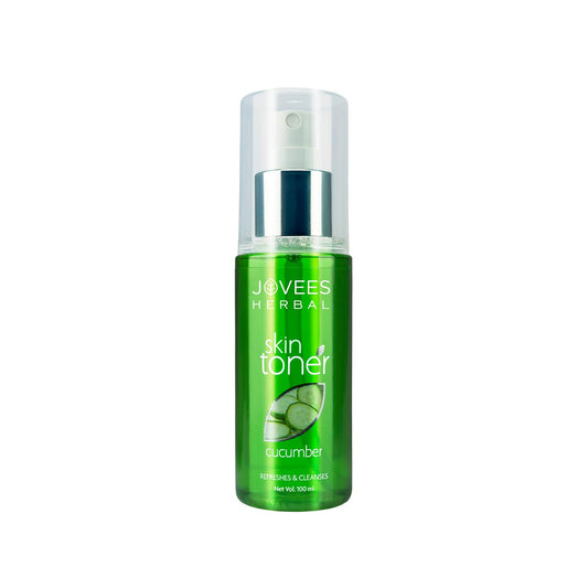 Jovees Herbal Cucumber Skin Toner (100ml) Toner for Oily & Acne Prone Skin | Cleansing Hydrating And Pore Tightening | 100% Natural | Aloe Vera | Paraben & Alcohol Free | All Skin Types