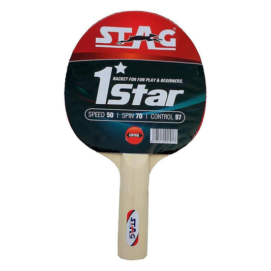 Stag Play Set Table Tennis | (Multicolor) Wood | ITTF Approved Rubber (2 Rackets & 3 Balls) | Professional Series | Table Tennis Rackets and T.T Balls Included